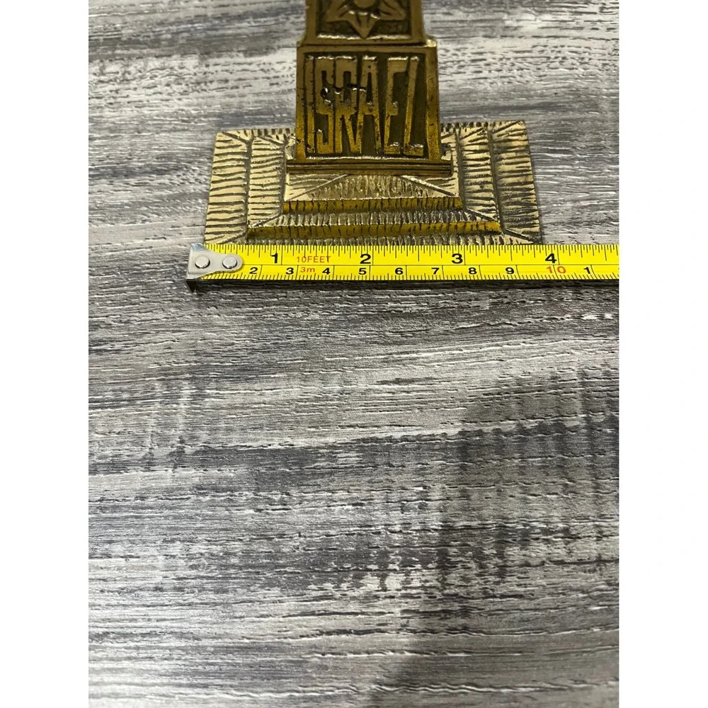 Vintage Brass‎ Menorah Seven Branch Decorative Jewish Small candle Holder Israel